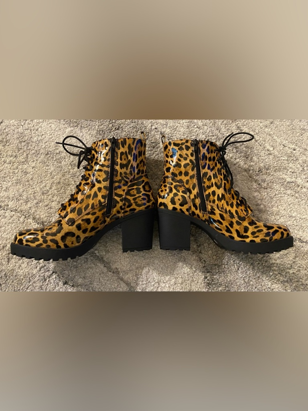 MIA Leopard Print Combat Boots Size 9.5 ๐ค๐ค - Picture 4 of 8